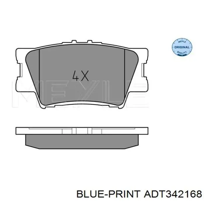Задні гальмівні колодки Blue Print ADT342168 ціна, від 20.07 USD