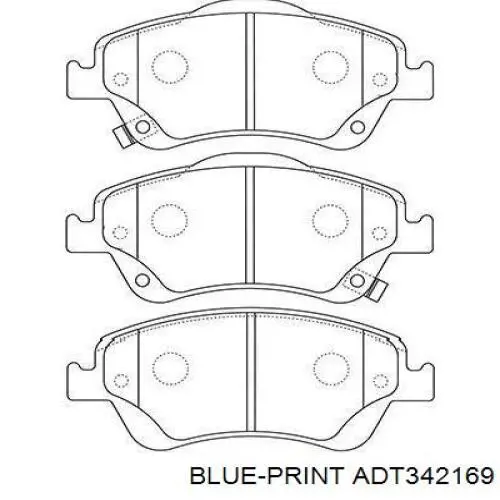 ADT342169 Blue Print колодки гальмівні передні, дискові