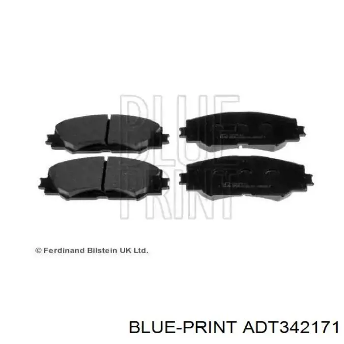 Колодки гальмівні передні, дискові ADT342171 Blue Print