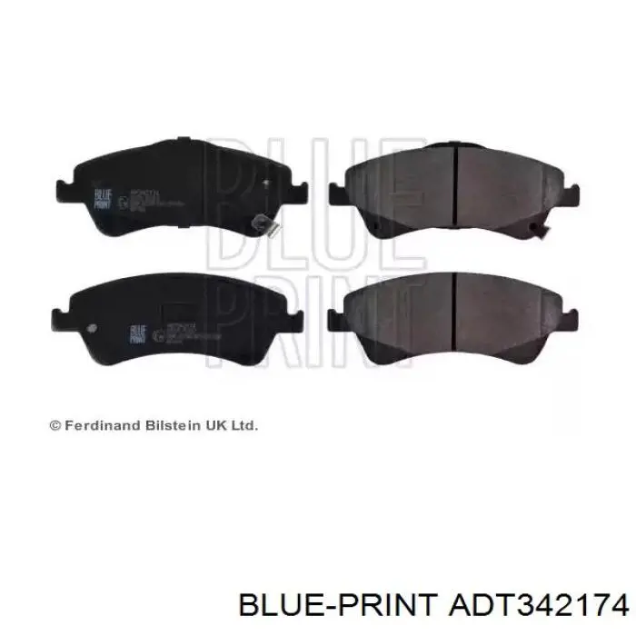 Купити ADT342174 Blue Print Колодки гальмівні передні, дискові