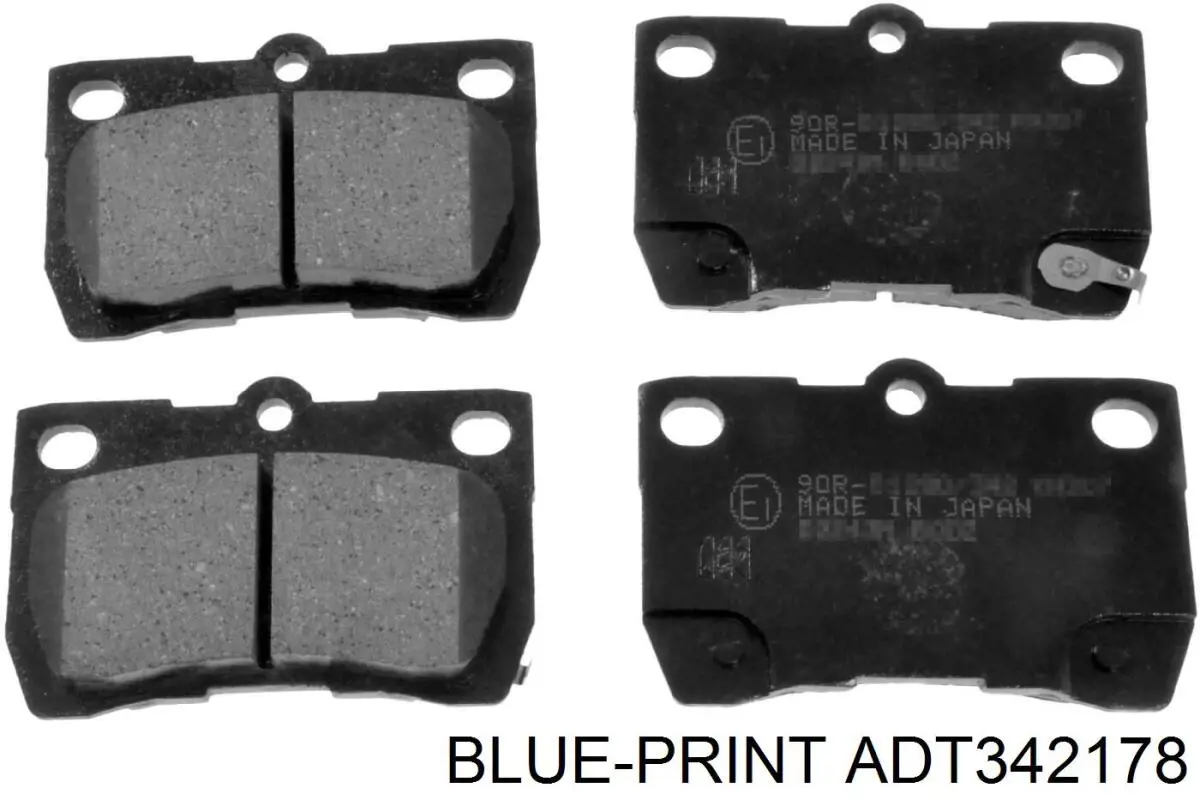ADT342178 Blue Print Колодки гальмівні задні, дискові