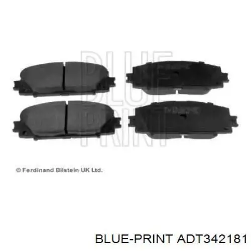 Купити ADT342181 Blue Print Колодки гальмівні передні, дискові