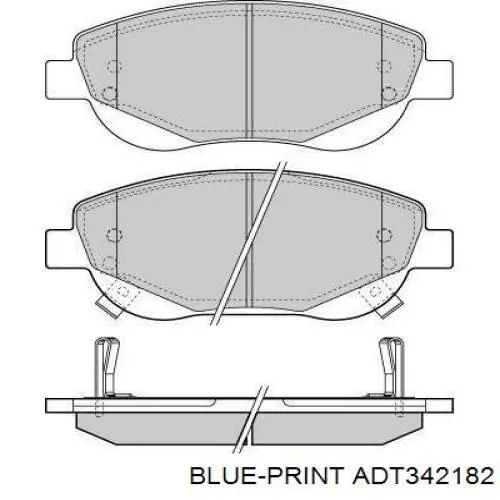 Тормозні колодки Blue Print ADT342182