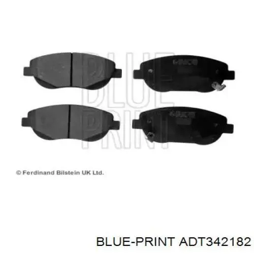 Передні тормозні колодки ADT342182 Blue Print