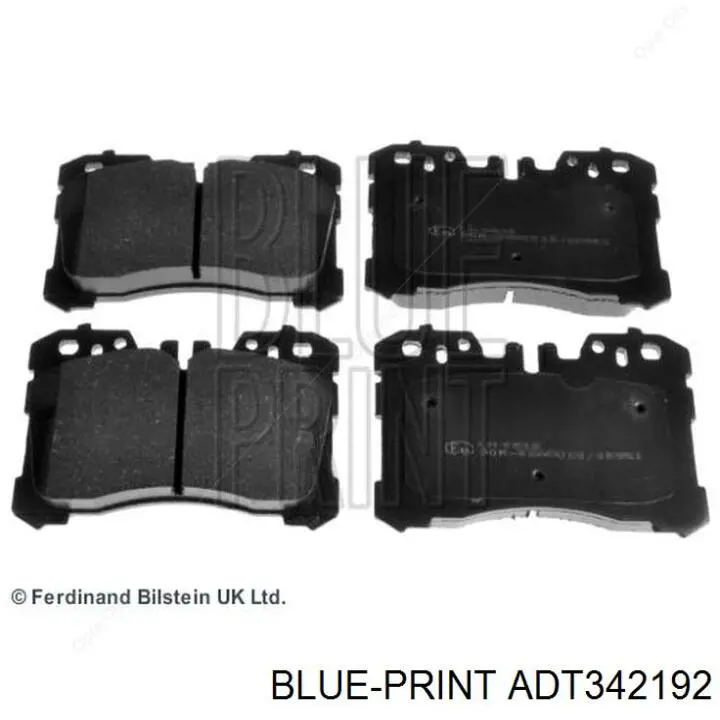 ADT342192 Blue Print колодки гальмівні передні, дискові