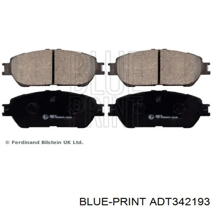 Купити ADT342193 Blue Print Колодки гальмівні передні, дискові