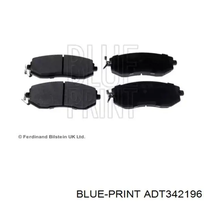 ADT342196 Blue Print колодки гальмівні передні, дискові