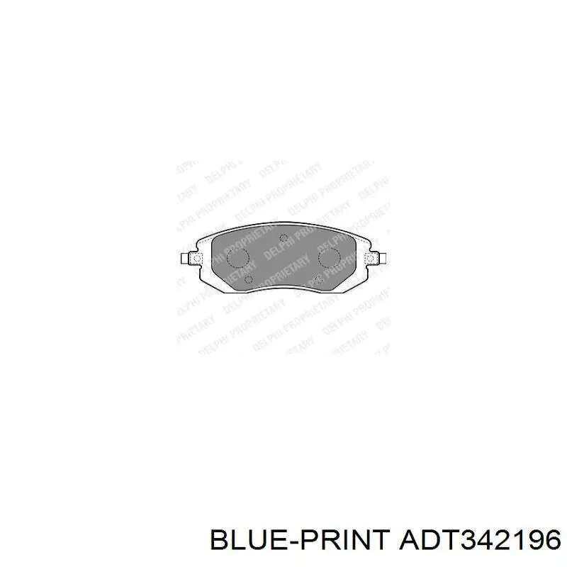 Передні тормозні колодки ADT342196 Blue Print