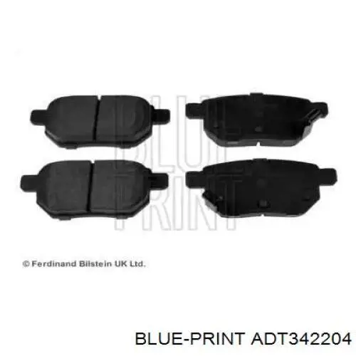 ADT342204 Blue Print колодки гальмові задні, дискові