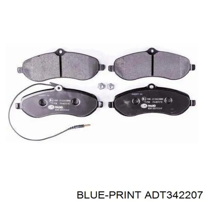 Купити ADT342207 Blue Print Колодки гальмівні передні, дискові