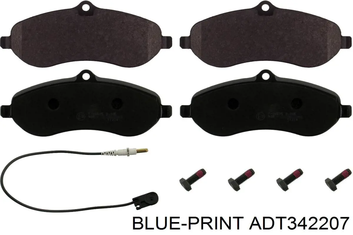 ADT342207 Blue Print колодки гальмівні передні, дискові