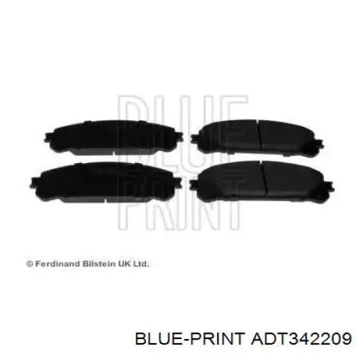 Колодки гальмівні передні, дискові ADT342209 Blue Print