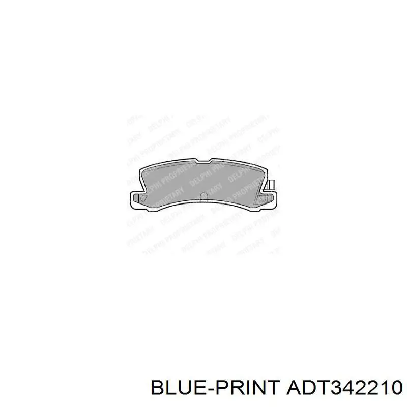 ADT342210 Blue Print колодки гальмові задні, дискові