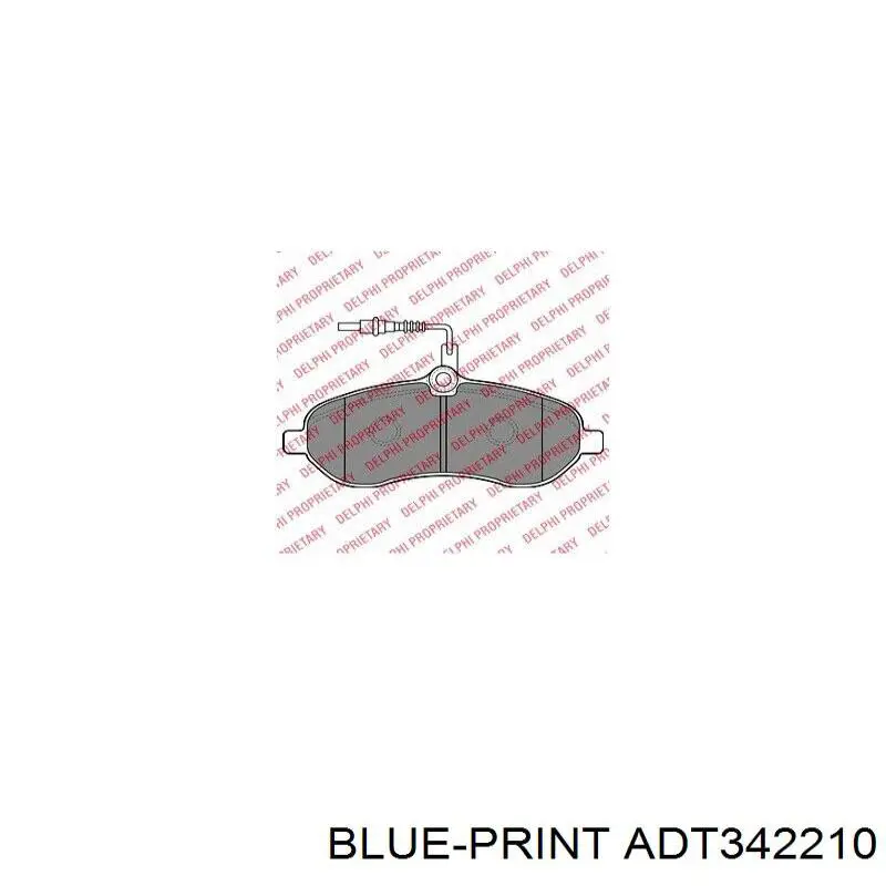 Задні гальмівні колодки ADT342210 Blue Print