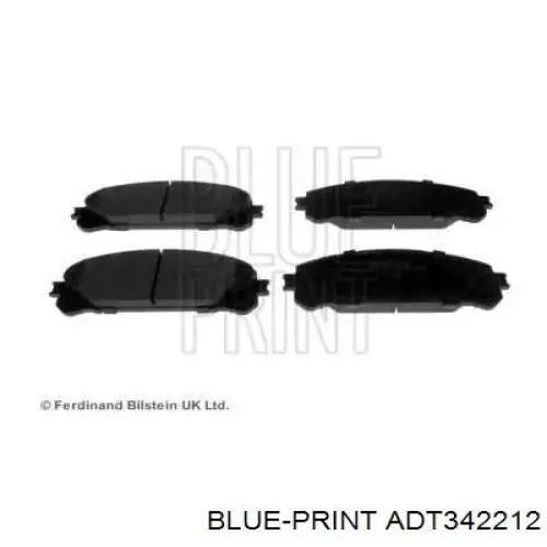 Гальмівні колодки Blue Print ADT342212 ціна, від 28.90 USD