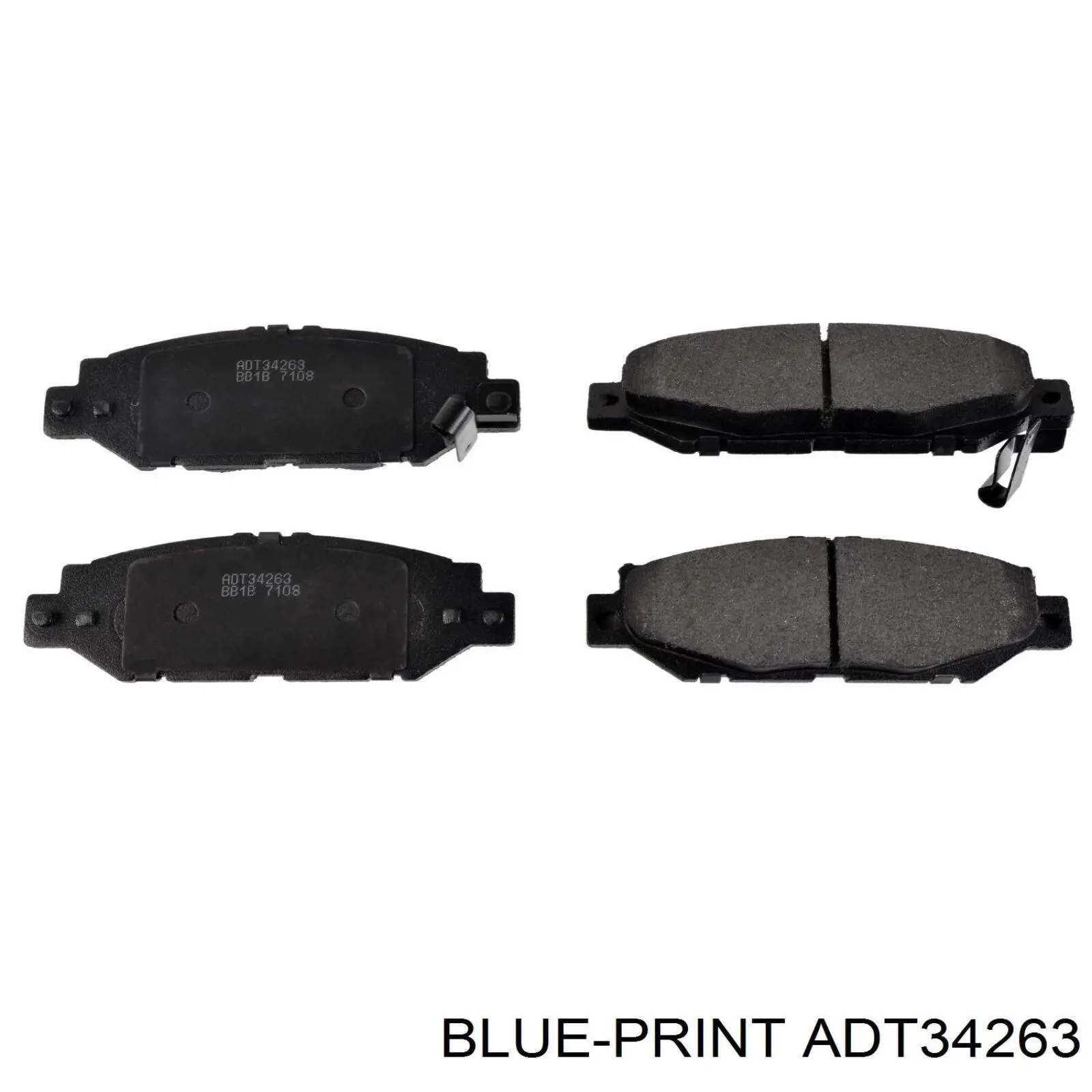 ADT34263 Blue Print колодки гальмові задні, дискові