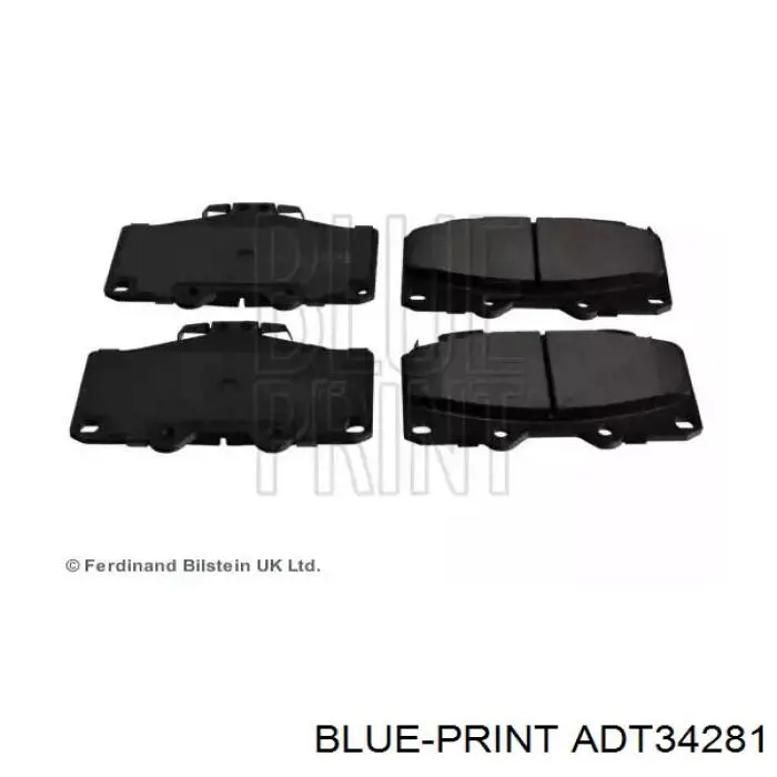 Купити ADT34281 Blue Print Колодки гальмівні передні, дискові