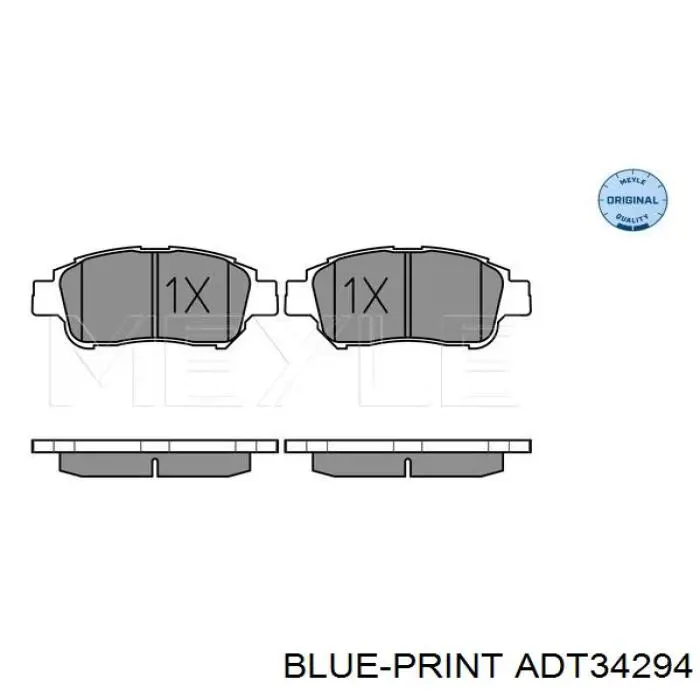 Гальмівні колодки Blue Print ADT34294 ціна, від 17.74 USD