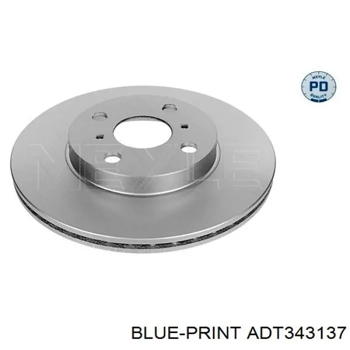 Диск гальмівний передній Blue Print ADT343137