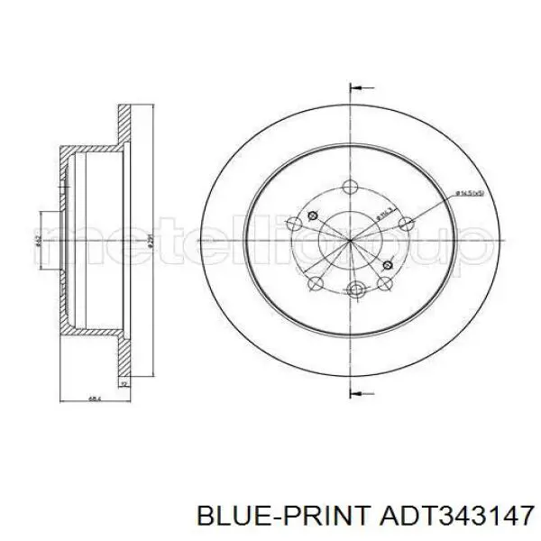 Купити 4243144030 Toyota Диск заднього гальма