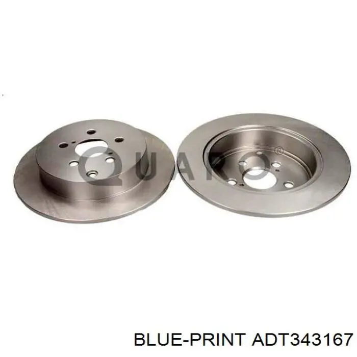 Купити ADT343167 Blue Print Диск заднього гальма