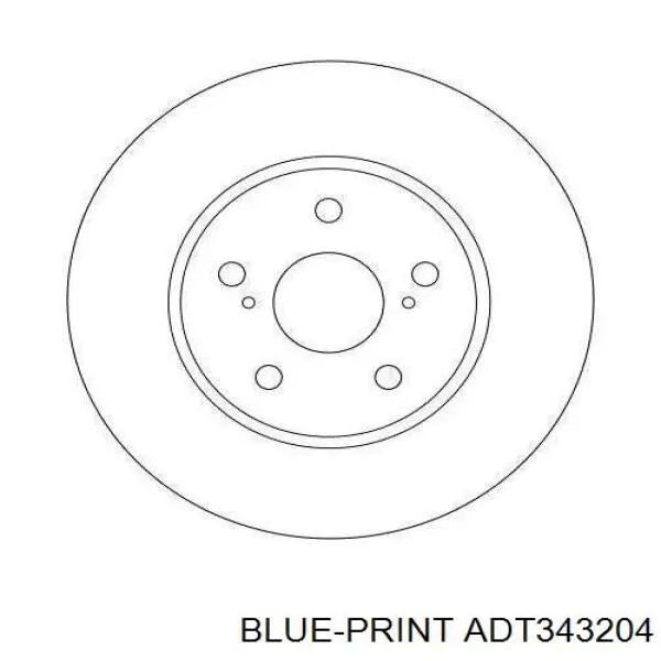 Гальмівні диски передні ADT343204 Blue Print