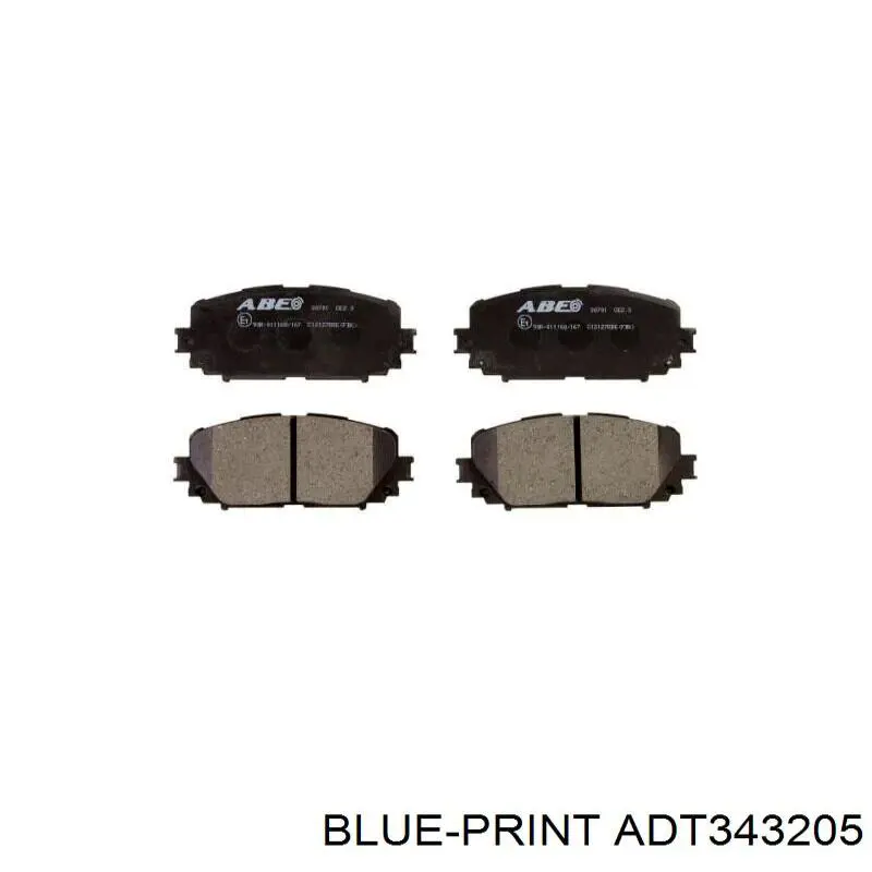 Диск гальмівний передній Blue Print ADT343205