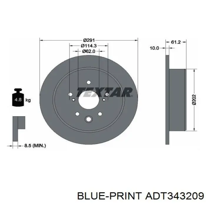 Диск гальмівний задній Jurid/Bendix 562920JC