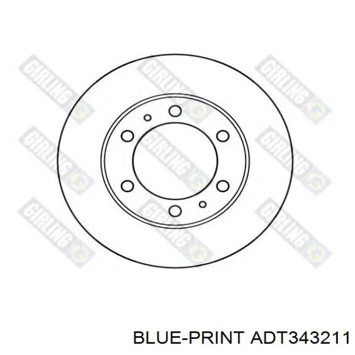 Гальмівні диски передні ADT343211 Blue Print