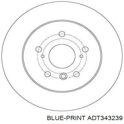 Гальмівні диски ADT343239 Blue Print
