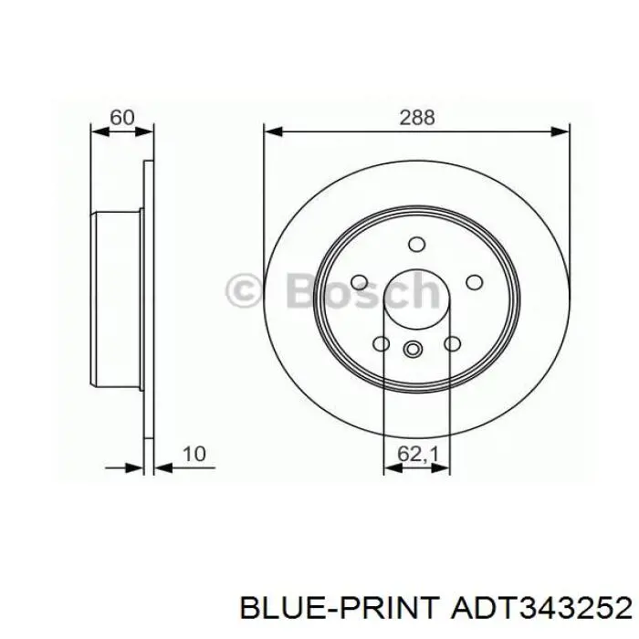 ADT343252 Blue Print Дискові гальма