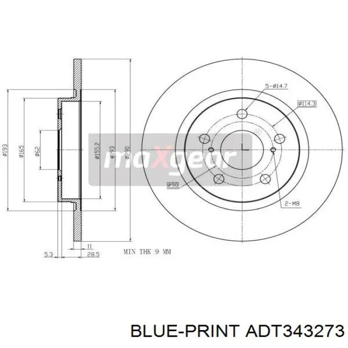 Задні дискові гальма Aplus 61384AP ціна, від 26.85 USD