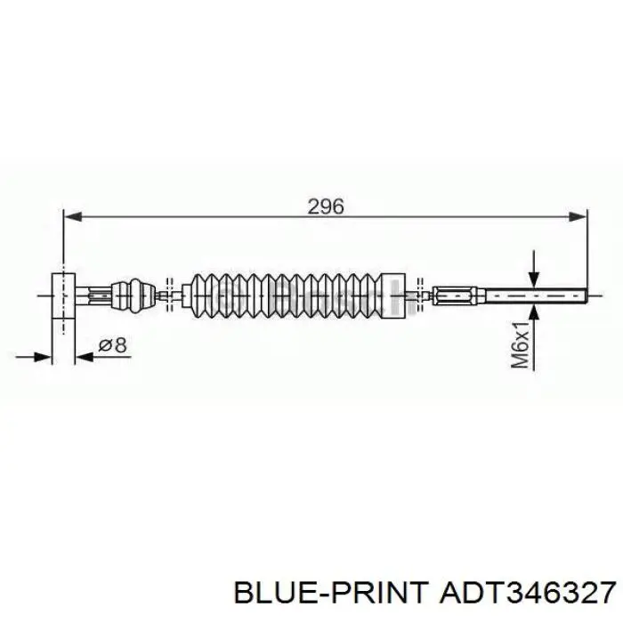 Купити BC2045L Japan Parts Трос ручного гальма задній, лівий