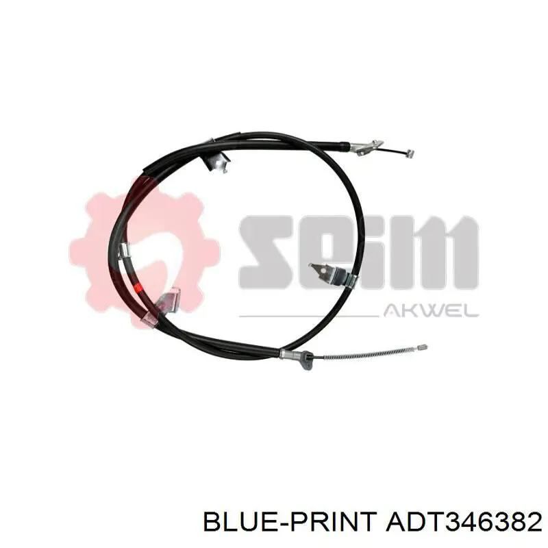 Купити ADT346382 Blue Print Трос ручного гальма задній, лівий