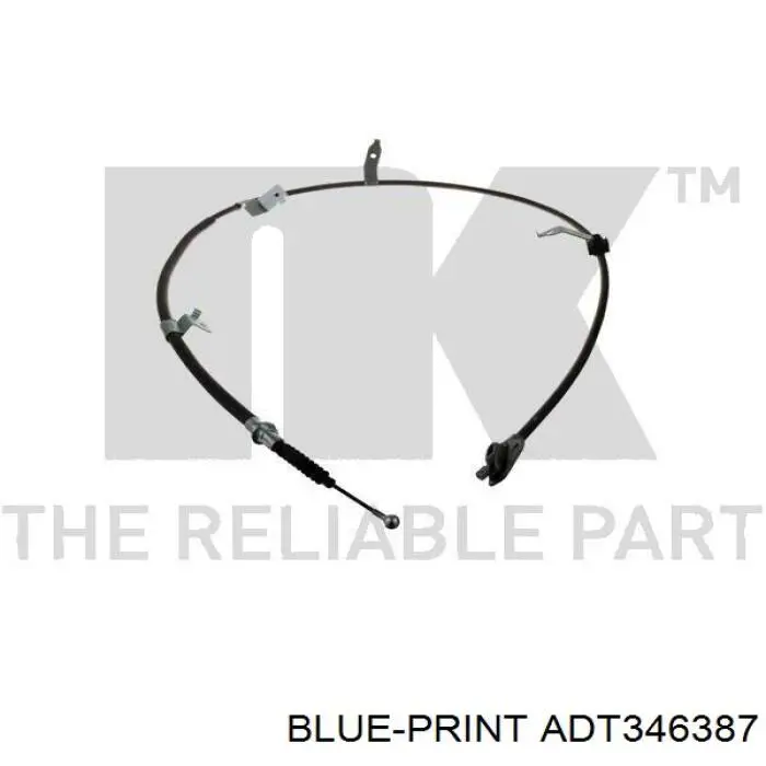 Трос стоянкового гальма задній правий Blue Print ADT346387 ціна, від 33.46 USD
