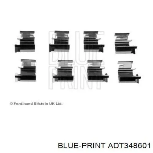 Купити ADT348601 Blue Print Комплект пружинок кріплення дискових колодок, задніх