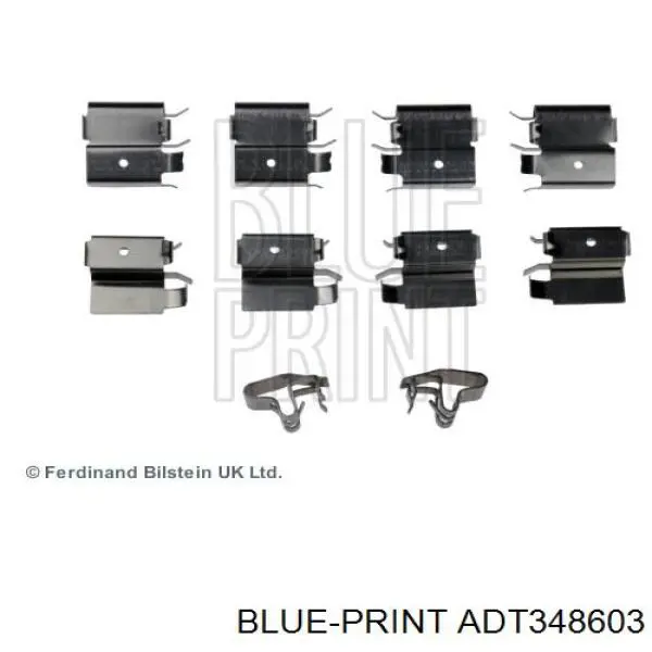 Купити ADT348603 Blue Print Комплект пружинок кріплення дискових колодок, передніх