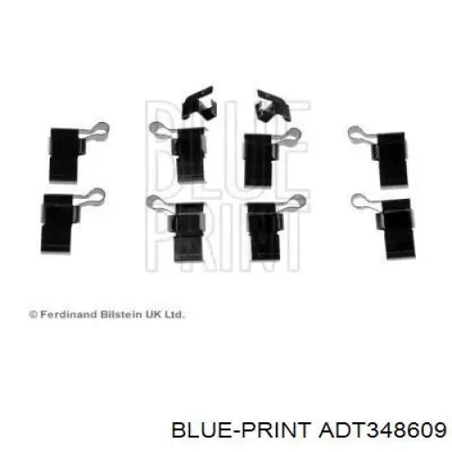 Ремкомплект гальмівних колодок Blue Print ADT348609 ціна, від 11.11 USD