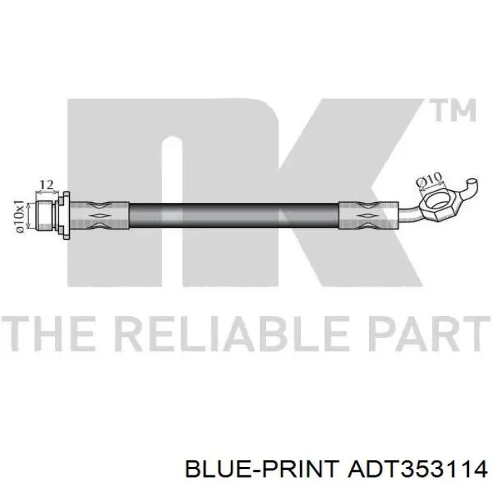 Гальмівні шланги передні FT2199 K&K