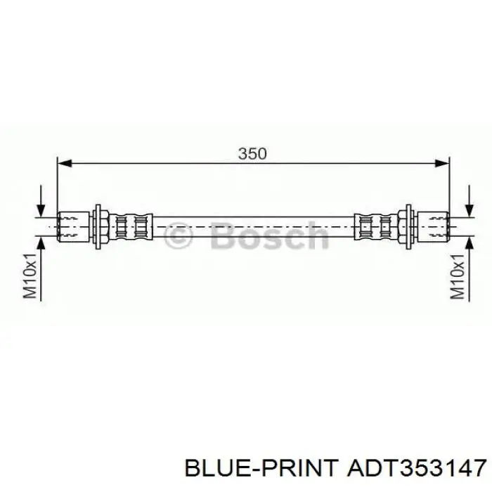 Купити ADT353147 Blue Print Шланг гальмівний передній, лівий