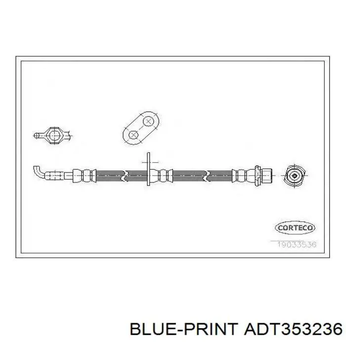 Шланг гальмівний передній, лівий K&K FT0771 ціна, від 15.65 USD