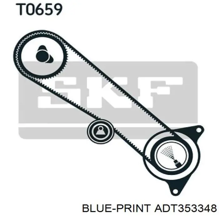 ADT353348 Blue Print Гнучка гальмівна трубка передня