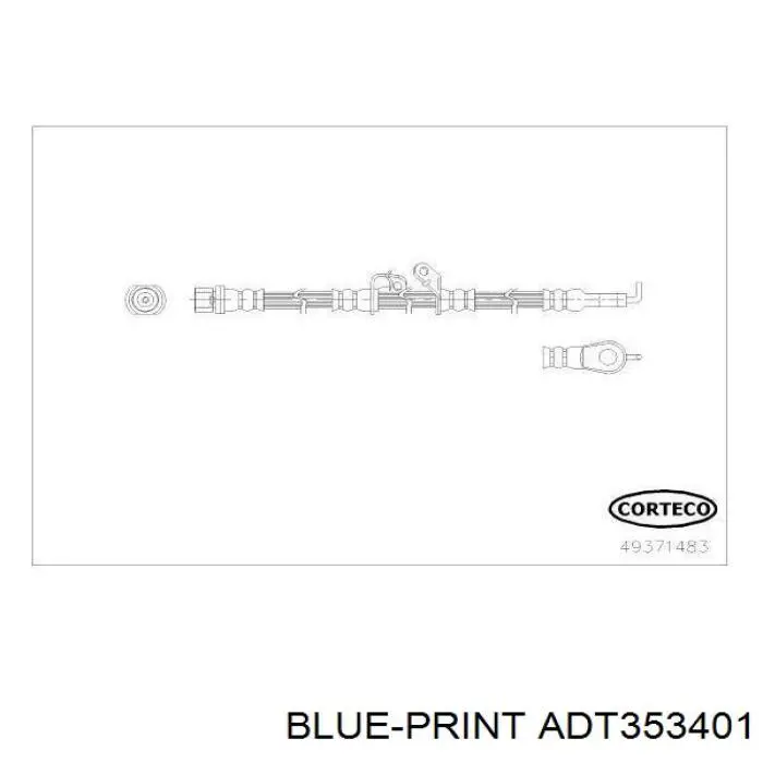 Купити 9094702F83 Toyota Шланг гальмівний передній, правий