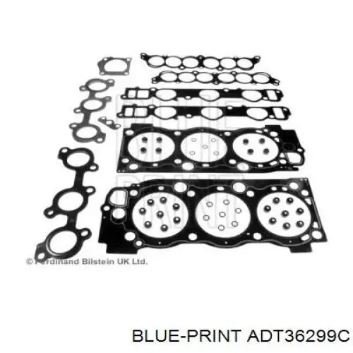 Комплект прокладок двигуна, верхній 0411262071 Toyota
