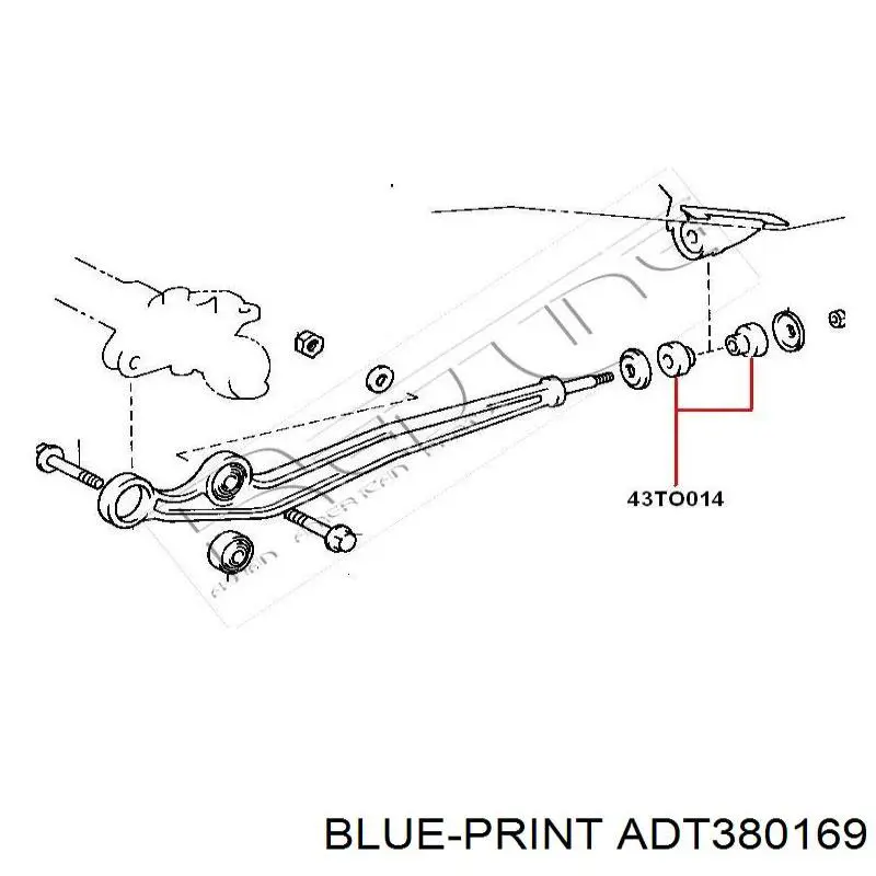 Сайлентблок радіального важеля, передньої підвіски Blue Print ADT380169