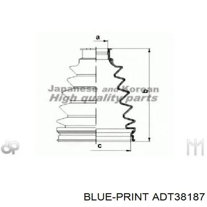 Купити ADT38187 Blue Print Пильник шарніра приводу