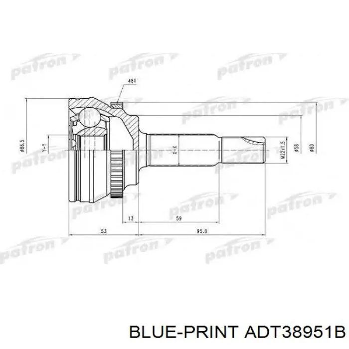 ШРУС зовнішній передній 4347009700 Toyota