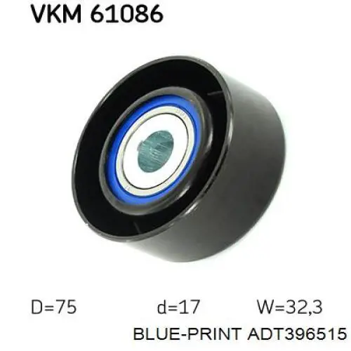 Купити ADT396515 Blue Print Натягувач приводного ременя