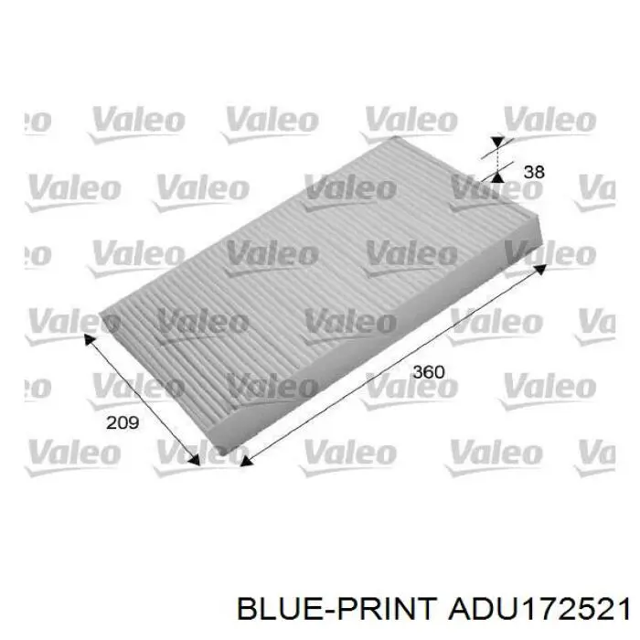 Фільтр салону ADU172521 Blue Print