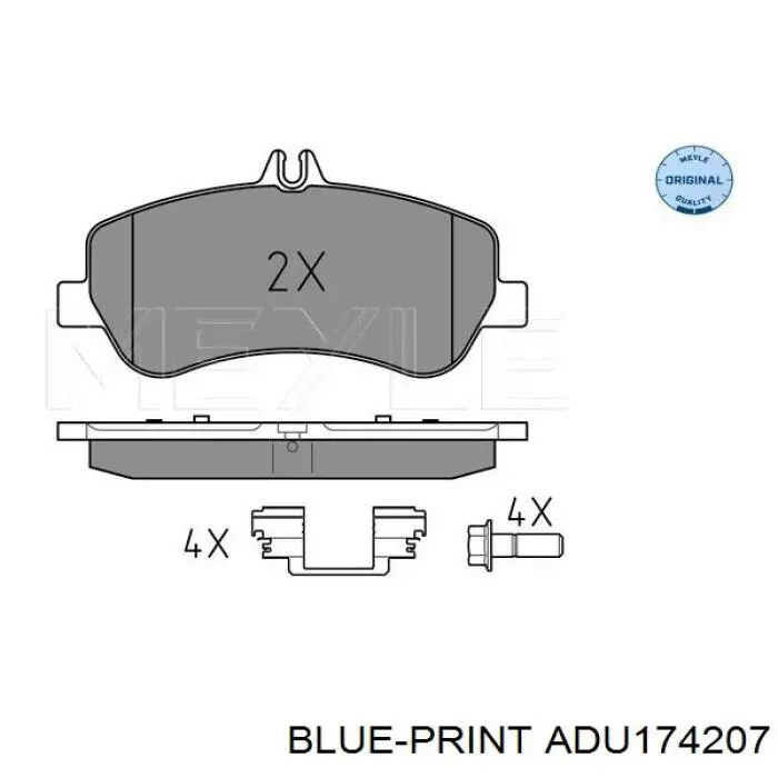 Передні тормозні колодки A0054204820 Mercedes